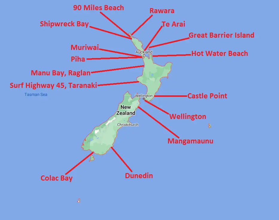 New Zealand Surf Spots