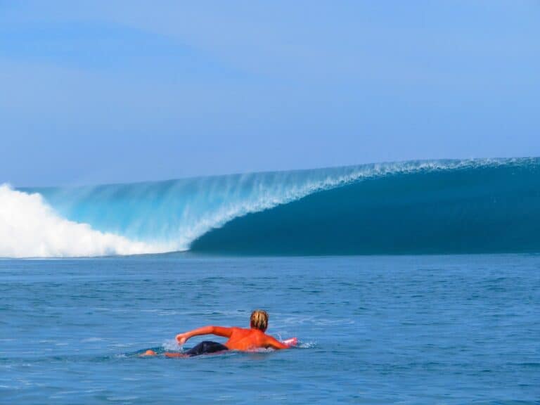 Surfing in Tahiti