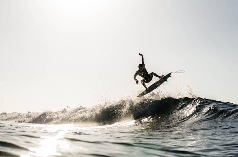 surfer performing an Airial