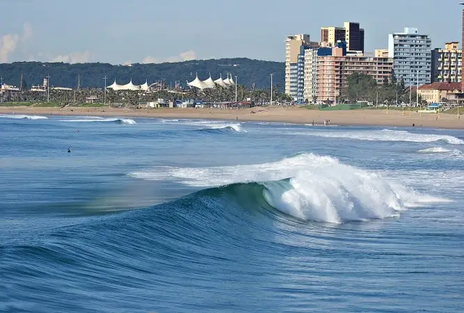 Surfing in Durban, South Africa
