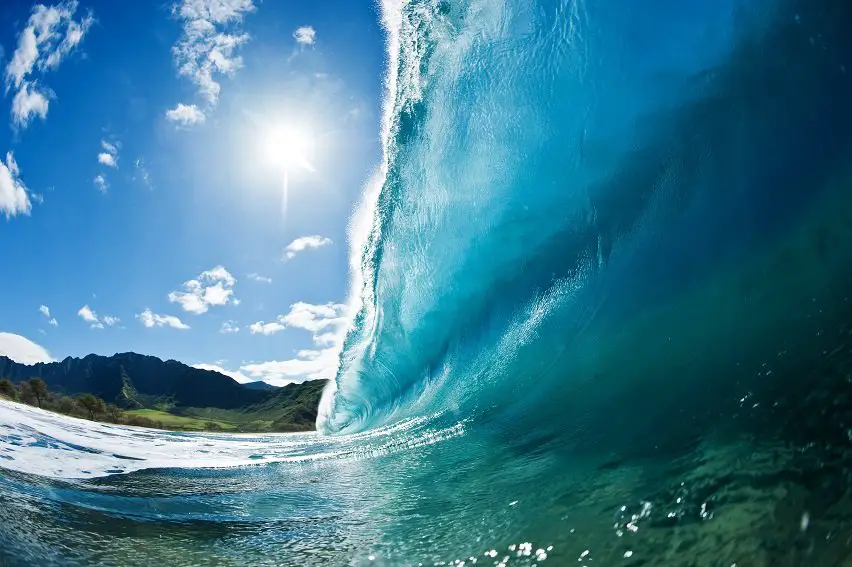 Surfing in Oahu, Hawaii