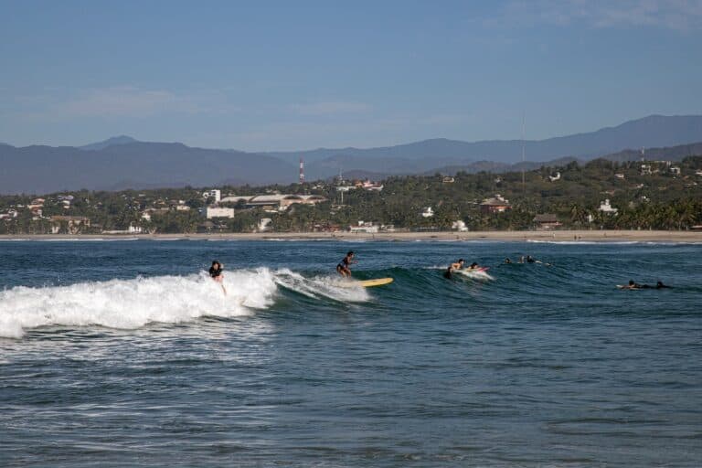 Surfers at La Punta