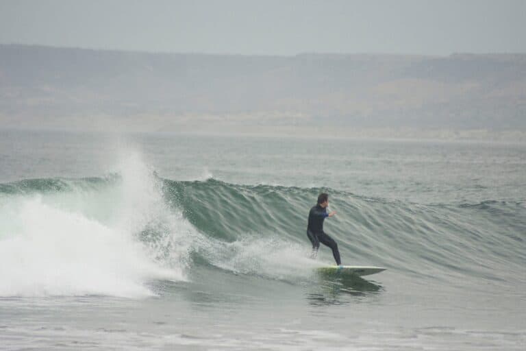Surfer on a Wave in Lobitos