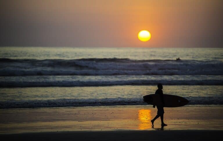 Sunset Surf in Nosara Costa Rica