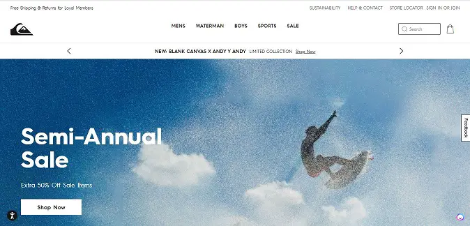 Quiksilver Online Surf Shop