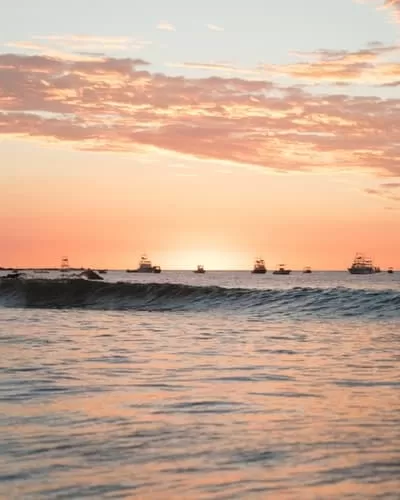 sunset on the beach