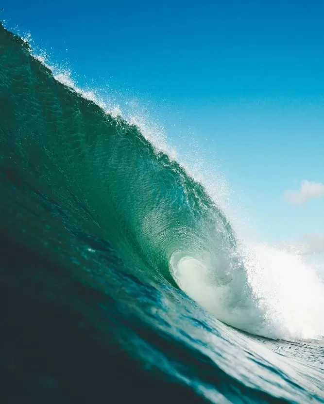 surfing barrels at witch's rock