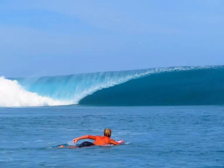 Surfing in Tahiti