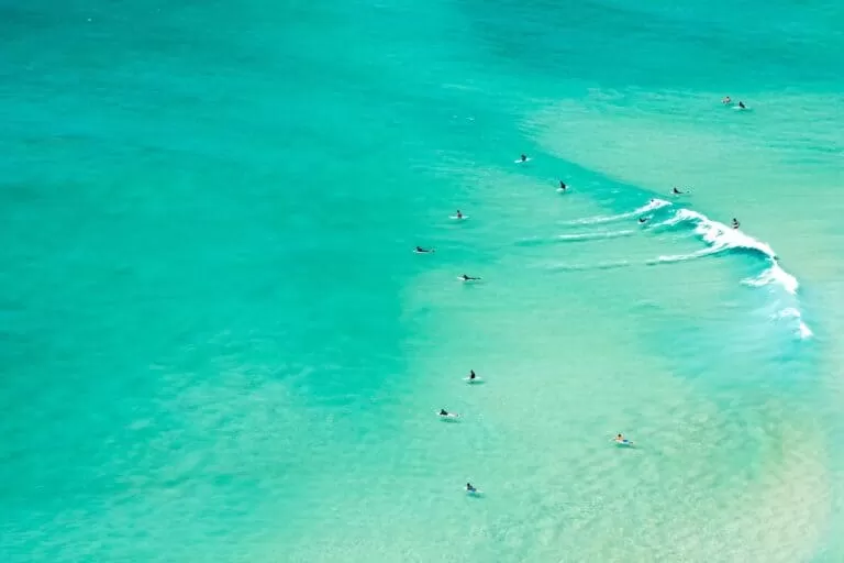 Surfing in Byron Bay