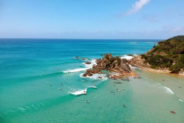 Surfing Byron in April