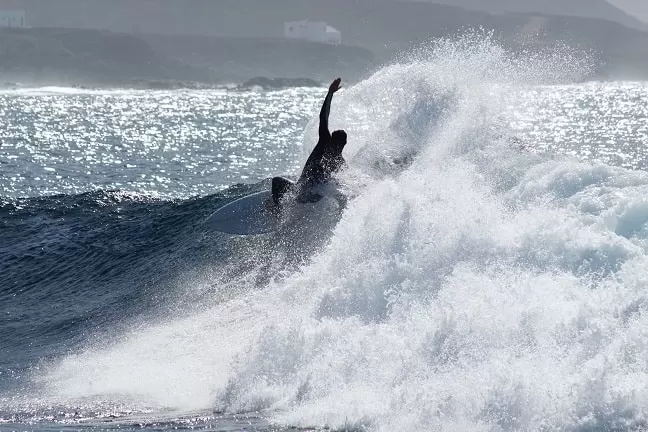 Surfing Lanzarote in December