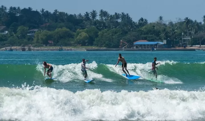 Beginner Surf Beach at Weligama